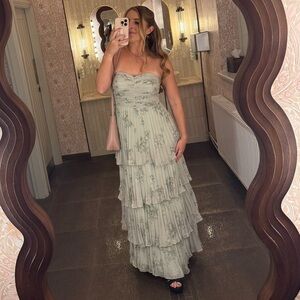 Chic Floral Tiered Maxi Dress (Bridesmaids dress AW bridal)